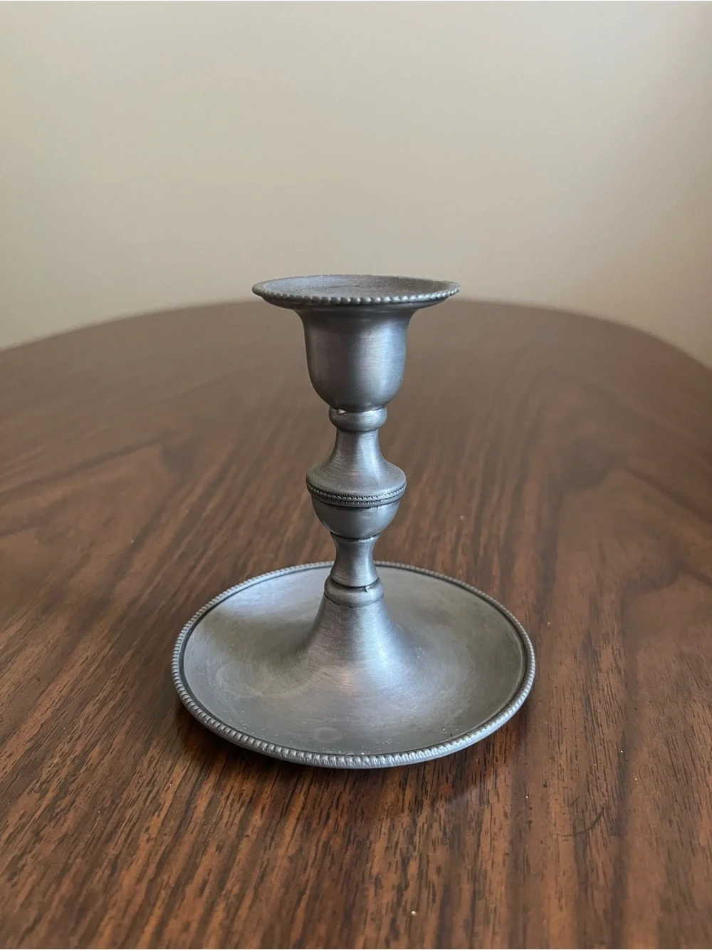 Vintage Italian Peltro Pewter Candlestick Holder 4.5”
